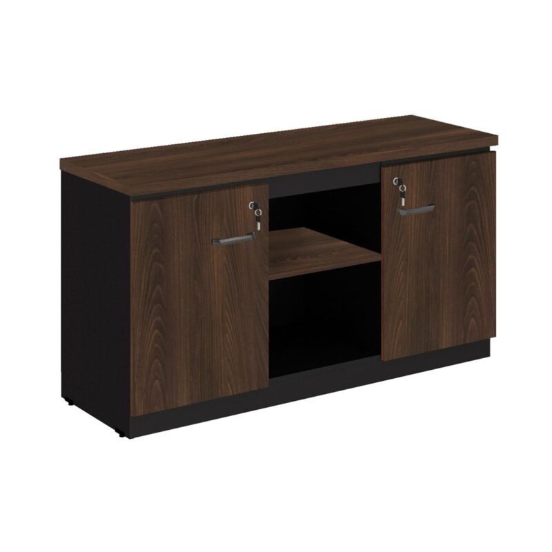 Armário Baixo Credenza – 1,35×0,72X0,45m MARSALA / PRETO – 51010 RM MÓVEIS 2