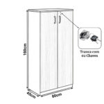 Armário Alto Fechado com 02 Portas – 1,60×0,80×0,45m MARSALA / PRETO – 51009 RM MÓVEIS 8