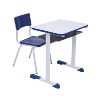 Kit Escolar Individual AZUL – (Mesa e Cadeira) – INFANTIL – MADEIRA – COR AZUL – 40085 RM MÓVEIS