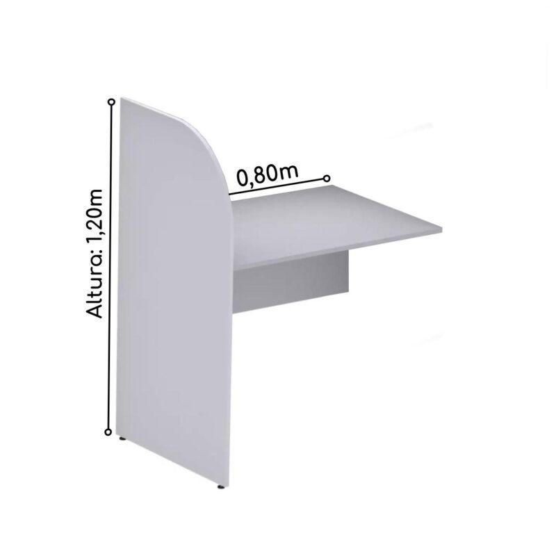 Baia CONTINUAÇÃO para Atendimento 1,20×0,80×0,60mCINZA/CINZA – 24011 RM MÓVEIS 4