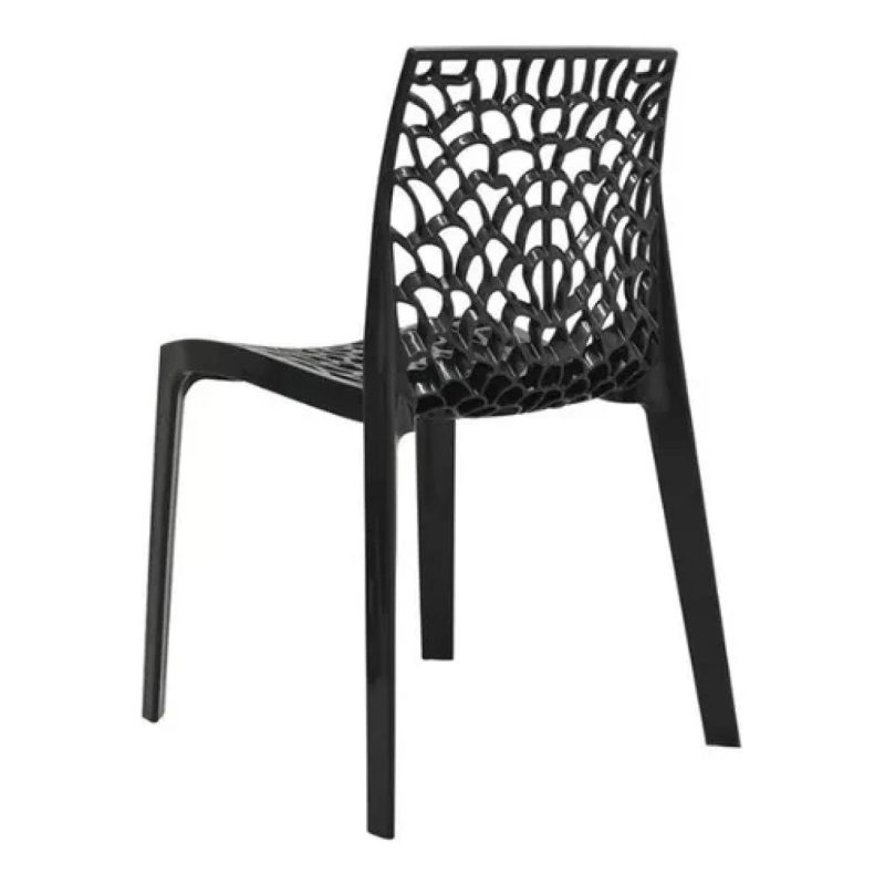 Cadeira Interlocutor GRUVYER para Escritório ou Jantar – Polipropileno – Cor Preto – 48006 RM MÓVEIS 7