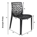 Cadeira Interlocutor GRUVYER para Escritório ou Jantar – Polipropileno – Cor Preto – 48006 RM MÓVEIS 10