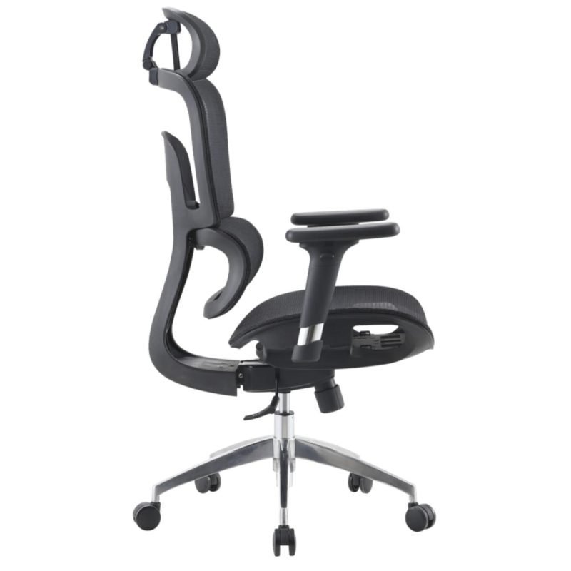 Cadeira de Escritório Presidente Tela ÉVORA – Cor Preto – 30065 RM MÓVEIS 3