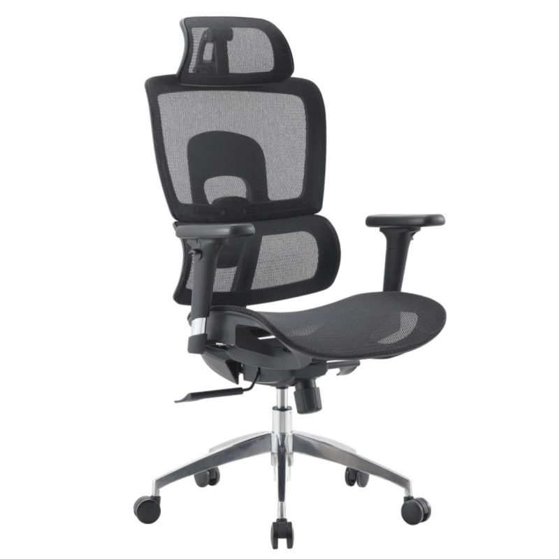 Cadeira de Escritório Presidente Tela ÉVORA – Cor Preto – 30065 RM MÓVEIS 2