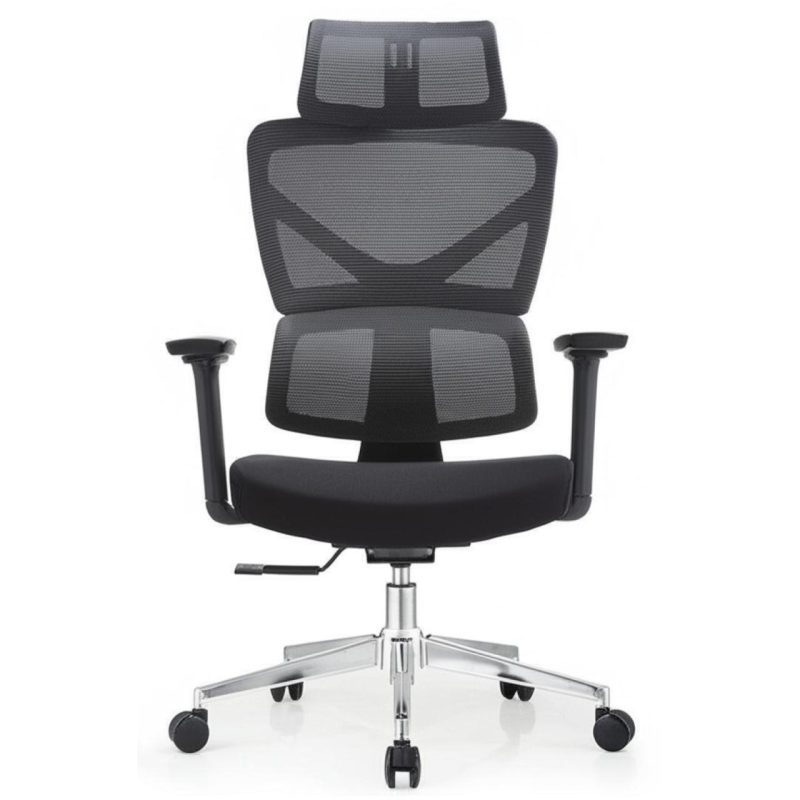 Cadeira de Escritório Presidente Tela TITAN – Cor Preto – 30067 RM MÓVEIS 6