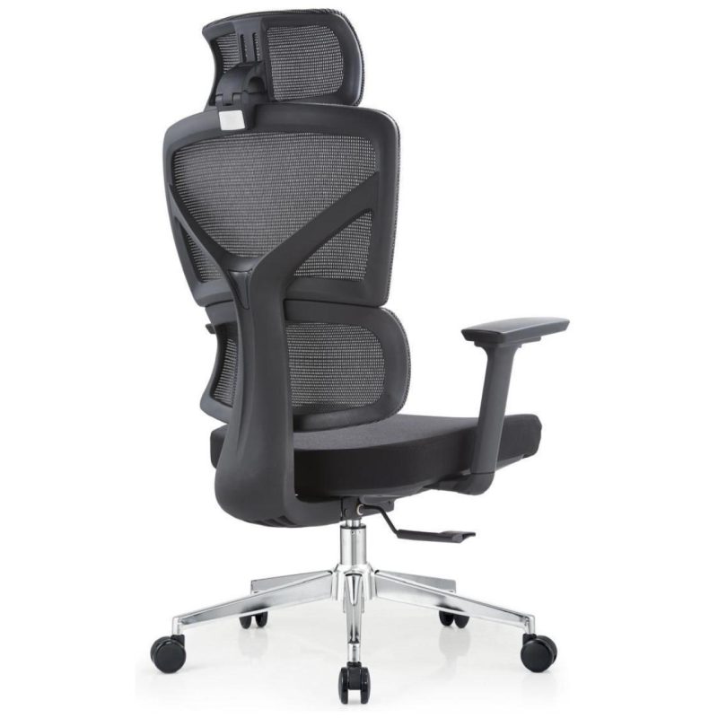 Cadeira de Escritório Presidente Tela TITAN – Cor Preto – 30067 RM MÓVEIS 4