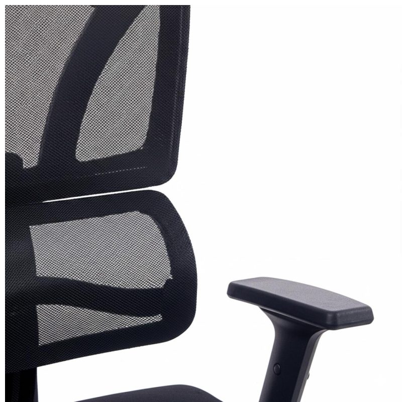 Cadeira de Escritório Presidente Tela ÉDON – Cor Preto – 30066 RM MÓVEIS 8