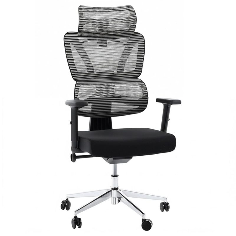 Cadeira de Escritório Presidente Tela ÉDON – Cor Preto – 30066 RM MÓVEIS 7