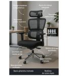 Cadeira de Escritório Presidente Tela ÉDON – Cor Preto – 30066 RM MÓVEIS 18