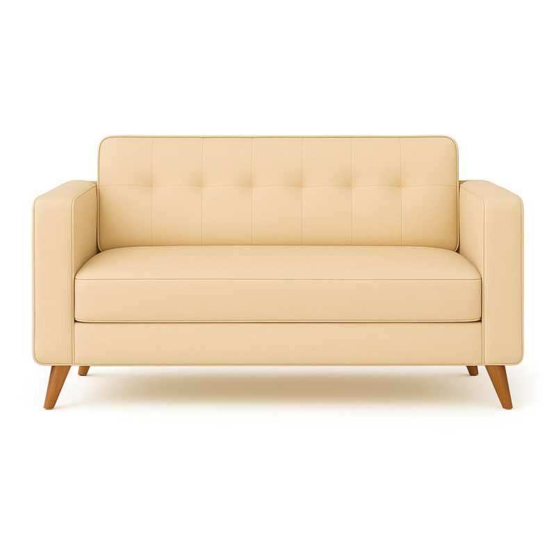 Poltrona para Escritório ROMA 03 Lugar – Corino – Cor AREIA – 60063 RM MÓVEIS 3