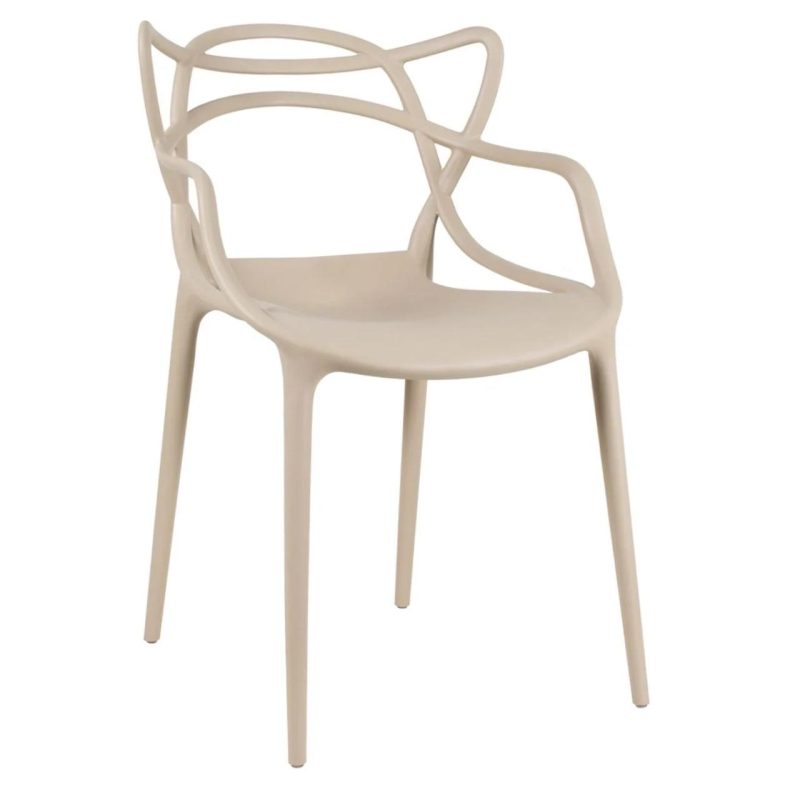 Cadeira Interlocutor ALLEGRA para Escritório ou Jantar – Polipropileno – Cor AREIA – 48009 RM MÓVEIS 4