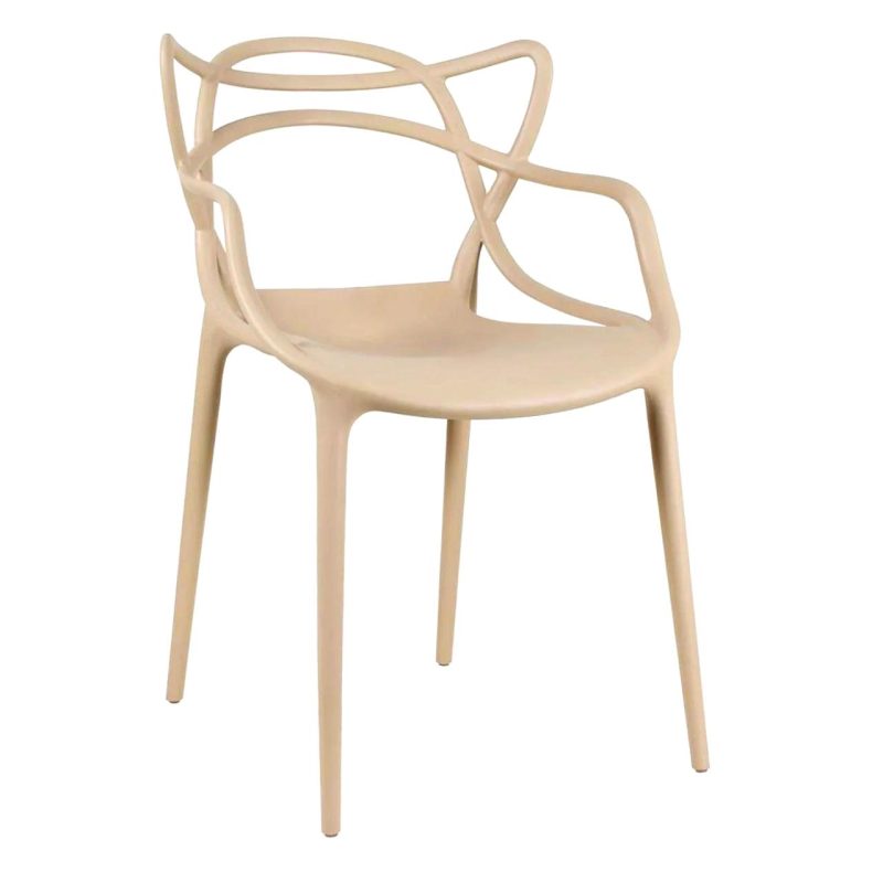 Cadeira Interlocutor ALLEGRA para Escritório ou Jantar – Polipropileno – Cor AREIA – 48009 RM MÓVEIS 2