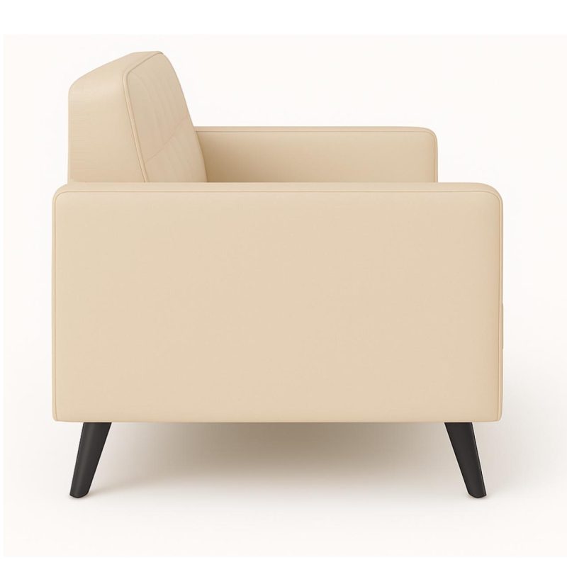 Poltrona para Escritório ROMA 03 Lugar – Corino – Cor AREIA – 60063 RM MÓVEIS 4