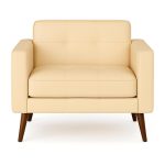 Poltrona para Escritório ROMA 01 Lugar – Corino – Cor AREIA – 60061 RM MÓVEIS 9