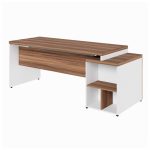 Mesa PEDESTAL RETA (03 Gav.) – 1,92X0,70m – WORKSTART – NOGAL SEVILHA/BRANCO- 34405 RM MÓVEIS 11