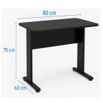 Mesa Escritório 0,80×0,60m – JOB – PRETO/PRETO – 43088 RM MÓVEIS 10