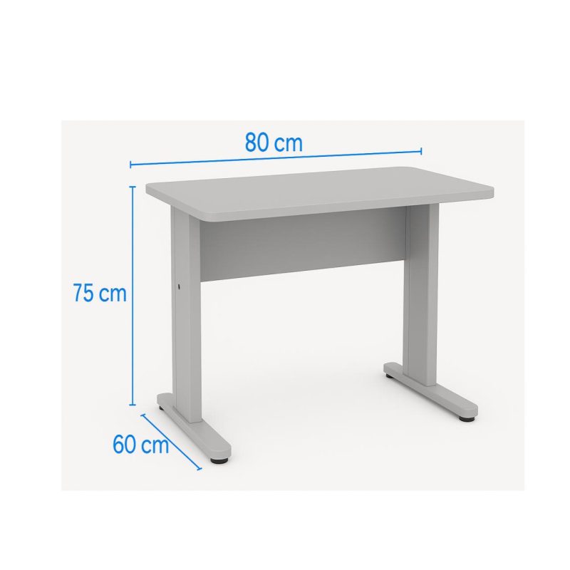 Mesa Escritório 0,80×0,60m – JOB – CINZA/CINZA – 43087 RM MÓVEIS 5