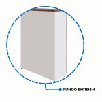 Armário Alto Credenza com Nicho – 1,61×1,20×0,45m – NOGAL SEVILHA/BRANCO- 34415 RM MÓVEIS 18