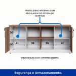 Armário Baixo GOLD Credenza ESPECIAL – 1,60×0,73×0,45m – NOGALSEVILHA / BRANCO – 34502 RM MÓVEIS 12