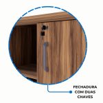 Armário Baixo GOLD Credenza ESPECIAL – 1,60×0,73×0,45m – NOGALSEVILHA / BRANCO – 34502 RM MÓVEIS 14