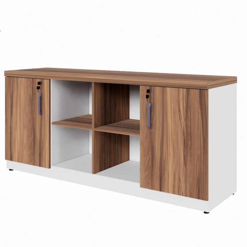 Armário Baixo GOLD Credenza ESPECIAL – 1,60×0,73×0,45m – NOGALSEVILHA / BRANCO – 34502 RM MÓVEIS 6