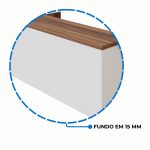 Armário Baixo GOLD Credenza ESPECIAL – 1,60×0,73×0,45m – NOGALSEVILHA / BRANCO – 34502 RM MÓVEIS 15