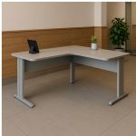 Estação de Trabalho 1,40×1,40m com 02 Gavetas – JOB – CINZA / CINZA – 43019 RM MÓVEIS 15