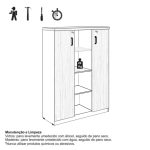 Armário Alto Credenza com Nicho – 1,61×1,20×0,45m – NOGAL SEVILHA/BRANCO- 34415 RM MÓVEIS 17