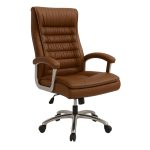 Poltrona Presidente LUXO c/ mola Ensacada – COR CARAMELO – 30059 RM MÓVEIS 9