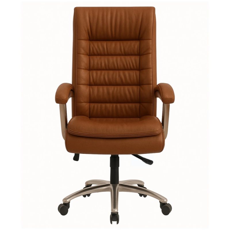 Poltrona Presidente LUXO c/ mola Ensacada – COR CARAMELO – 30059 RM MÓVEIS 4