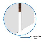 Estação de Trabalho Dupla 1,20×1,35m 02 Lugares c/ Gavetas c/ ponto de tomada PÉ PAINEL – Nogal Sevilha/Branco – 34427 RM MÓVEIS 14