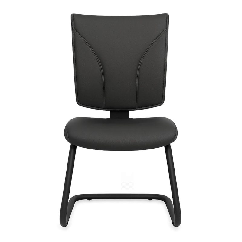 Cadeira de Escritório B-ONE Base em “S” Preta – Corino Preto – 31032 RM MÓVEIS 3