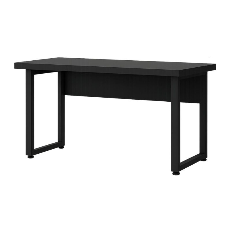Mesa Escritório PÉ QUADRO – 1,20×0,60m – S/ Gavetas – PRETO / PRETO – 26001 RM MÓVEIS 4
