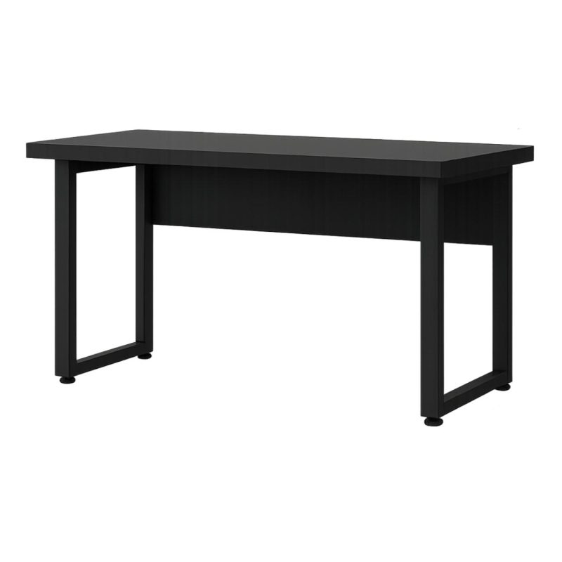 Mesa Escritório PÉ QUADRO – 1,50×0,60m – S/ Gavetas – PRETO / PRETO – 26002 RM MÓVEIS 4