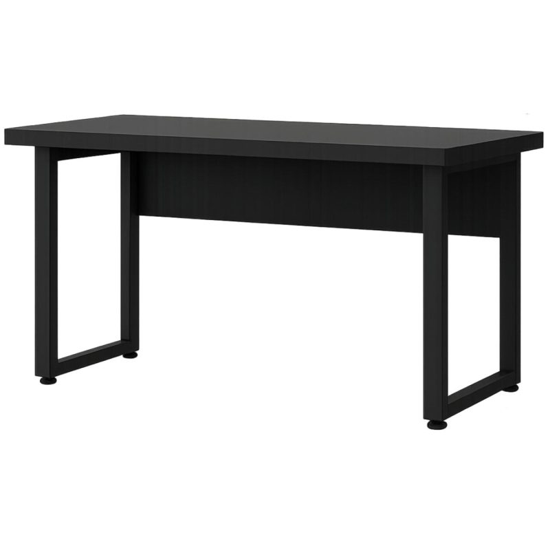 Mesa Escritório PÉ QUADRO – 1,70×0,70m – S/ Gavetas – PRETO / PRETO – 26003 RM MÓVEIS 4
