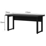 Mesa Escritório PÉ QUADRO – 1,70×0,70m – S/ Gavetas – PRETO / PRETO – 26003 RM MÓVEIS 13