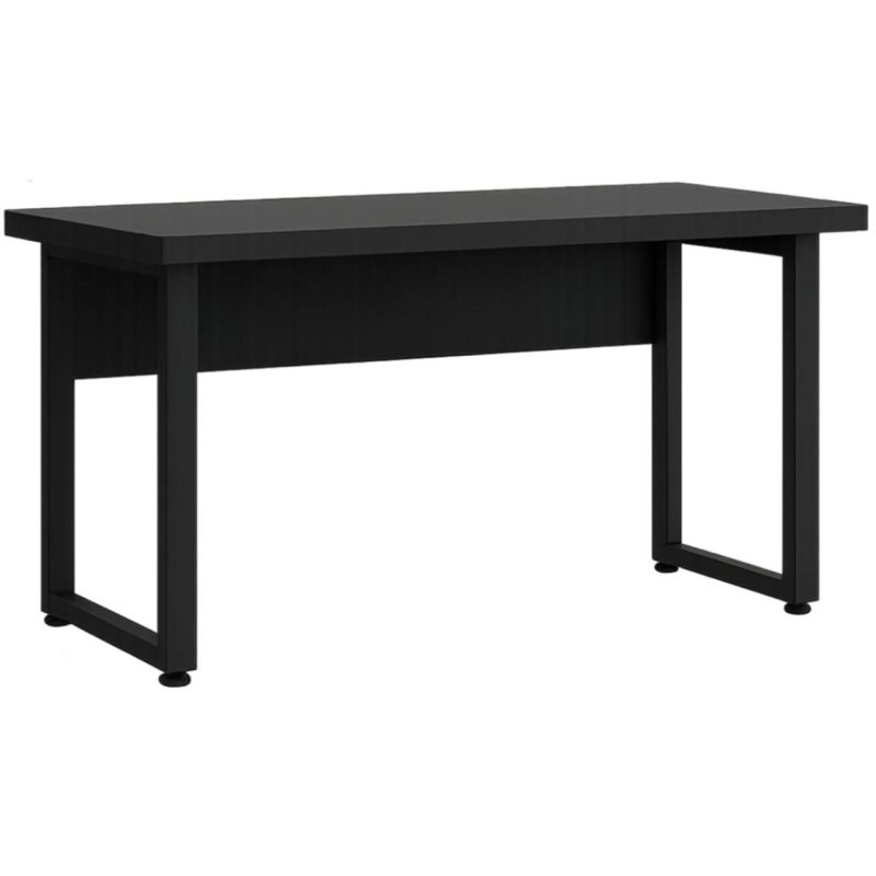Mesa Escritório PÉ QUADRO – 1,70×0,70m – S/ Gavetas – PRETO / PRETO – 26003 RM MÓVEIS 2