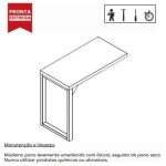 Mesa AUX PÉ QUADRO – 0,90×0,45m – PRETO/PRETO – 26004 RM MÓVEIS 10