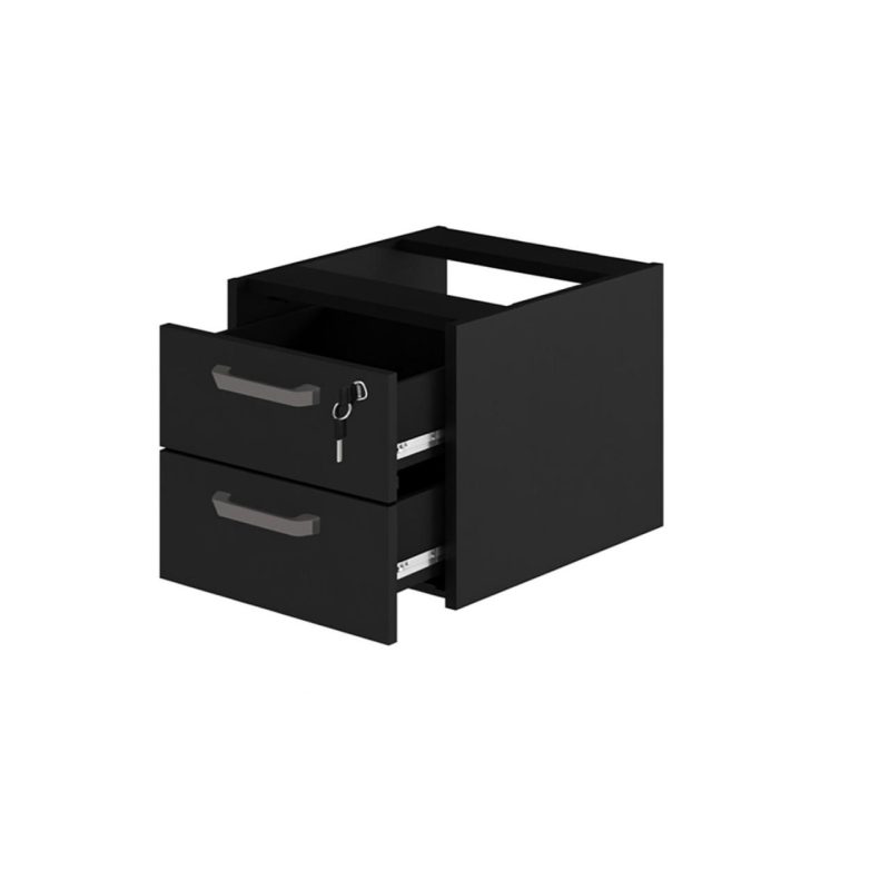 Gaveteiro suspenso – PRETO/PRETO – 26008 RM MÓVEIS 2