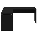 Mesa em L PÉ PAINEL (1,70×0,70m + Mesa Auxiliar) – S/ Gavetas – PRETO / PRETO – 26013 RM MÓVEIS 11