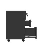 Gaveteiro Volante com 03 Gavetas com Rodízios e Fechadura – MDP Preto – 26034 RM MÓVEIS 10