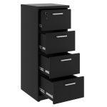 Arquivo de Madeira para Pasta Suspensa com 4 Gavetas – MDP PRETO – 26035 RM MÓVEIS 10