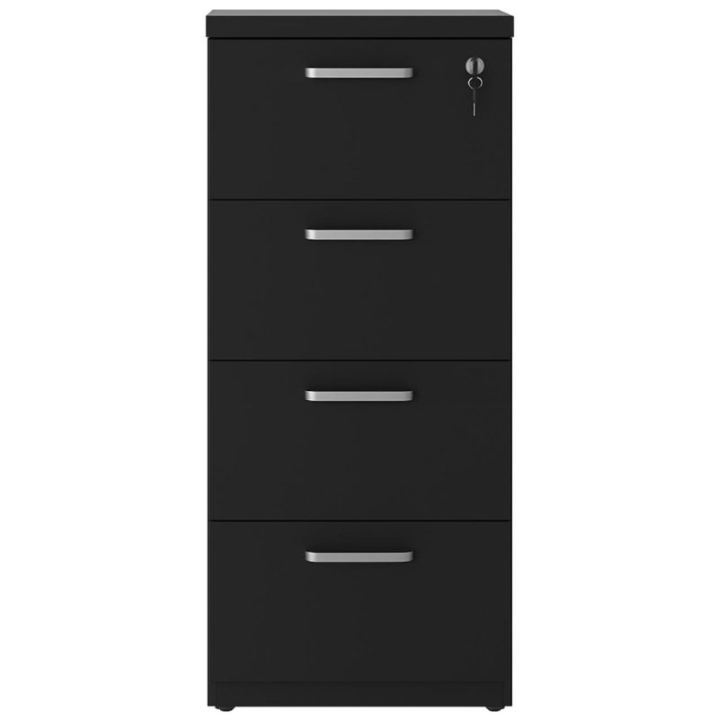 Arquivo de Madeira para Pasta Suspensa com 4 Gavetas – MDP PRETO – 26035 RM MÓVEIS 7