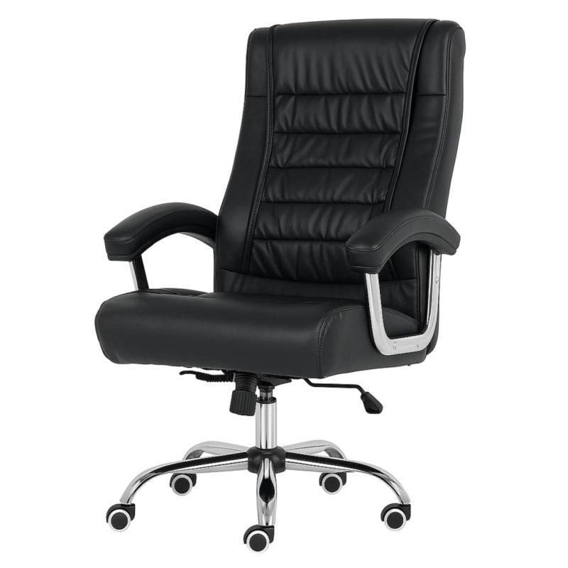 Poltrona LUXO IMPORTADA Concha Dupla Syncron – Couríssimo Preto – 30017 RM MÓVEIS 5