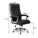 Poltrona LUXO IMPORTADA Concha Dupla Syncron – Couríssimo Preto – 30017 RM MÓVEIS 16