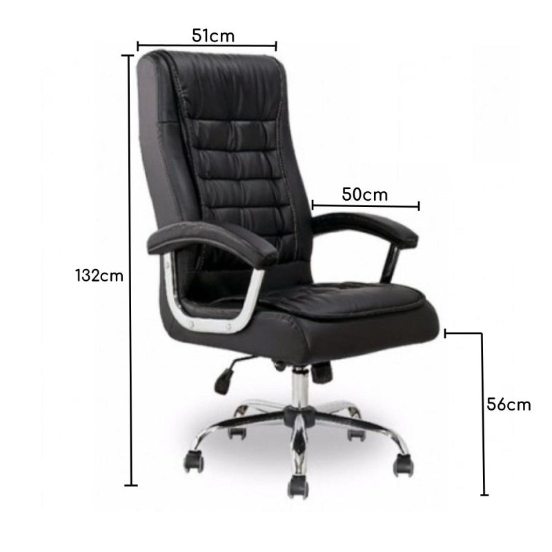 Poltrona LUXO IMPORTADA Concha Dupla Syncron – Couríssimo Preto – 30017 RM MÓVEIS 8