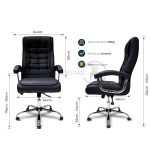 Poltrona LUXO IMPORTADA Concha Dupla Syncron – Couríssimo Preto – 30017 RM MÓVEIS 17