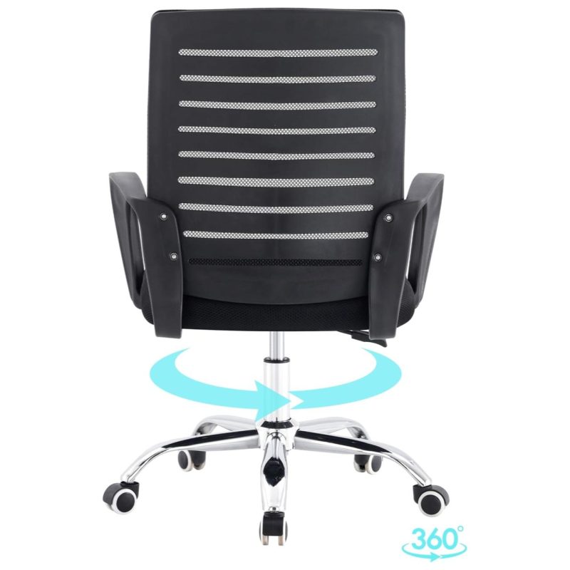 Cadeira para Escritório Tela OZY com Braço – Cor Preta – 30055 RM MÓVEIS 4