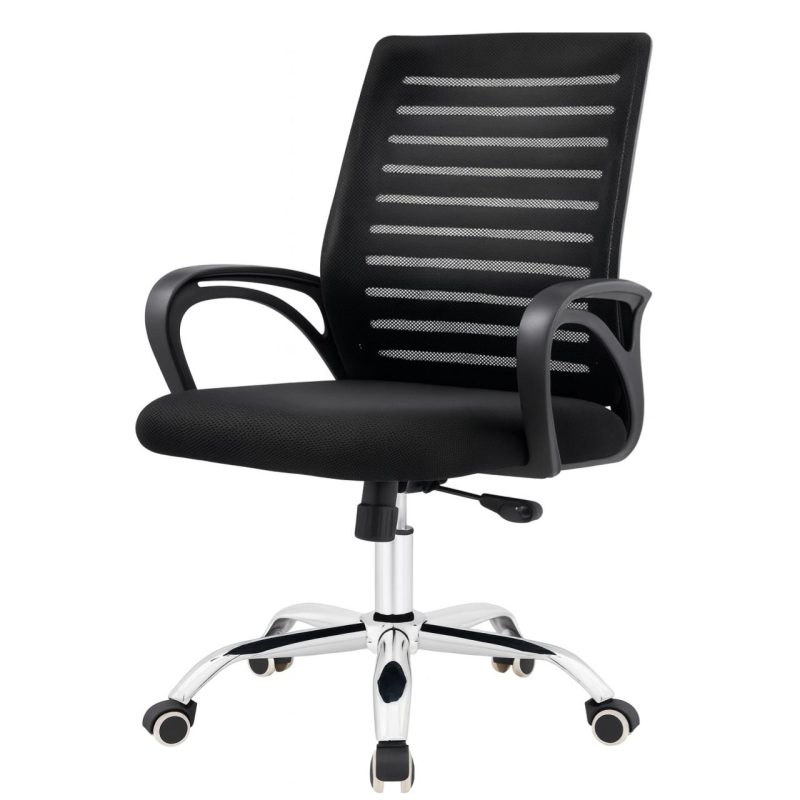 Cadeira para Escritório Tela OZY com Braço – Cor Preta – 30055 RM MÓVEIS 5