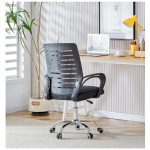 Cadeira para Escritório Tela OZY com Braço – Cor Preta – 30055 RM MÓVEIS 15